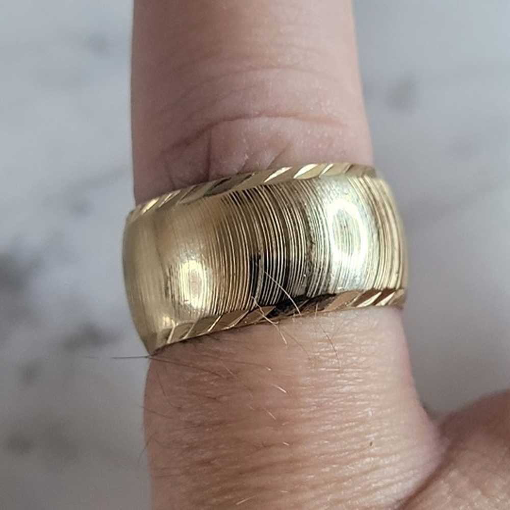 Womens Vintage Estate 14K Yellow Gold Cigar Band … - image 4