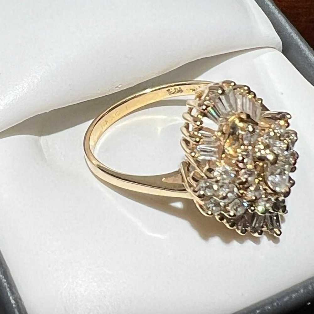 BEAUTIFUL PURE 14K YELLOW GOLD WITH REAL FRESH DI… - image 4