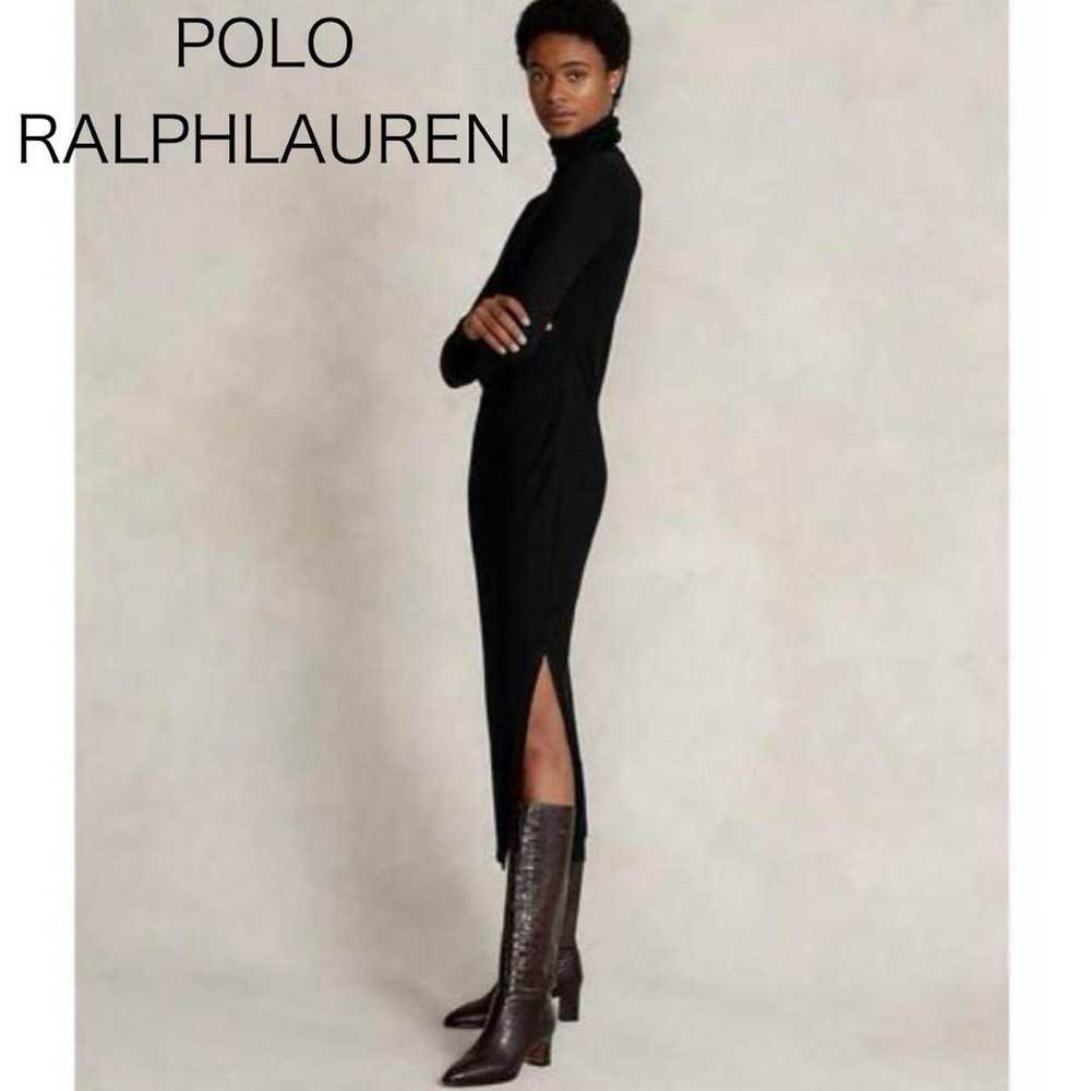 【Polo Ralph Lauren】Turtleneck Maxi Dress Black M - image 1