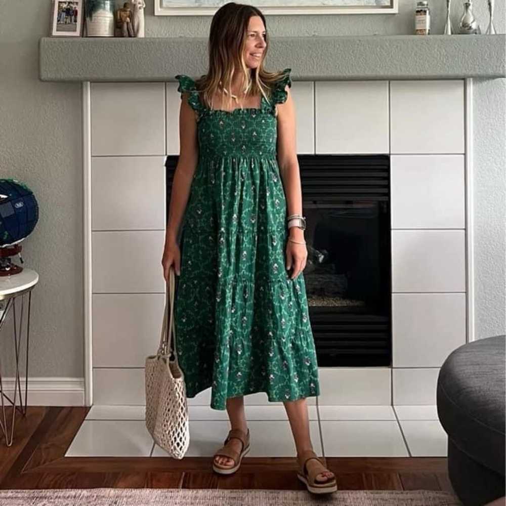 Hill House Ellie Nap Dress Emerald Trellis - image 2