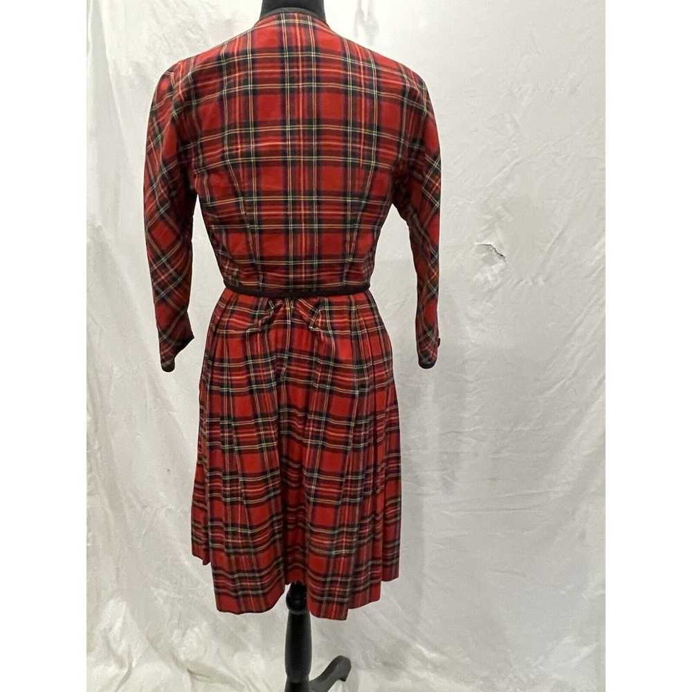 Vintage 50s/60s  red buffalo Plaid dress, Jacket … - image 5