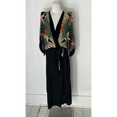 Vintage 40s Tropical Japanese Dressing Robe / Dust