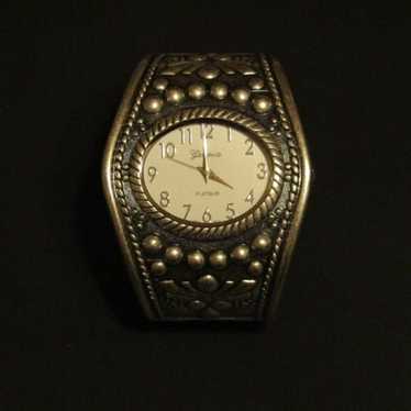 Geneva Womens Platinum Silver Cuff Watch - image 1