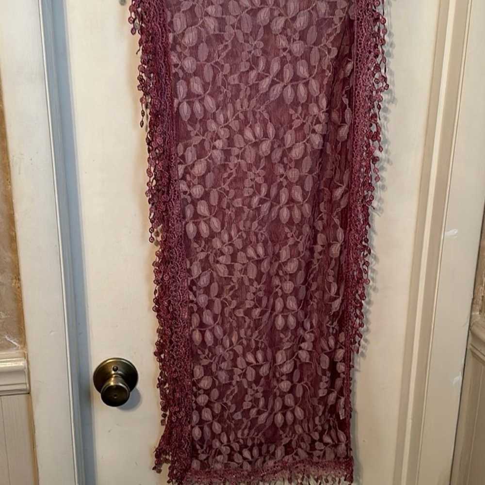 Vintage Style Lace Scarf Shawl Wrap NWOT - image 5