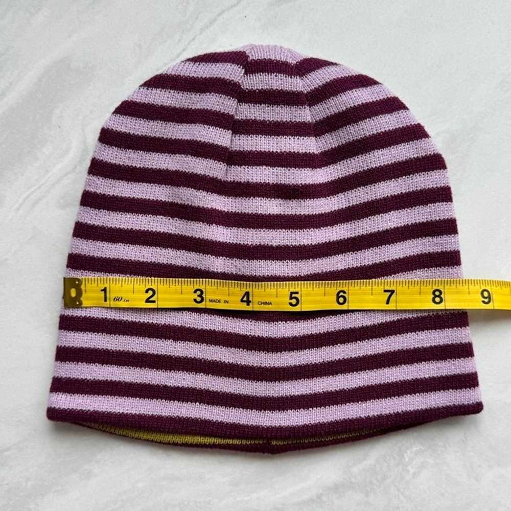 Vintage Y2K Style Purple And Pink Striped Beanie - image 5