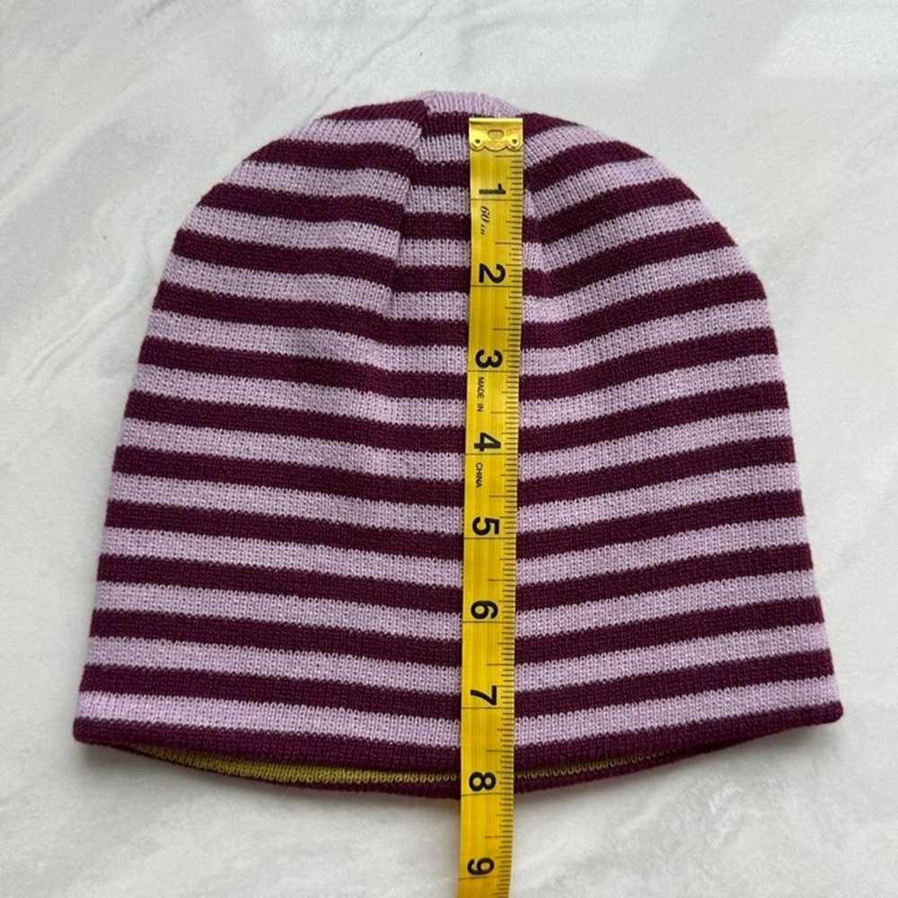 Vintage Y2K Style Purple And Pink Striped Beanie - image 6