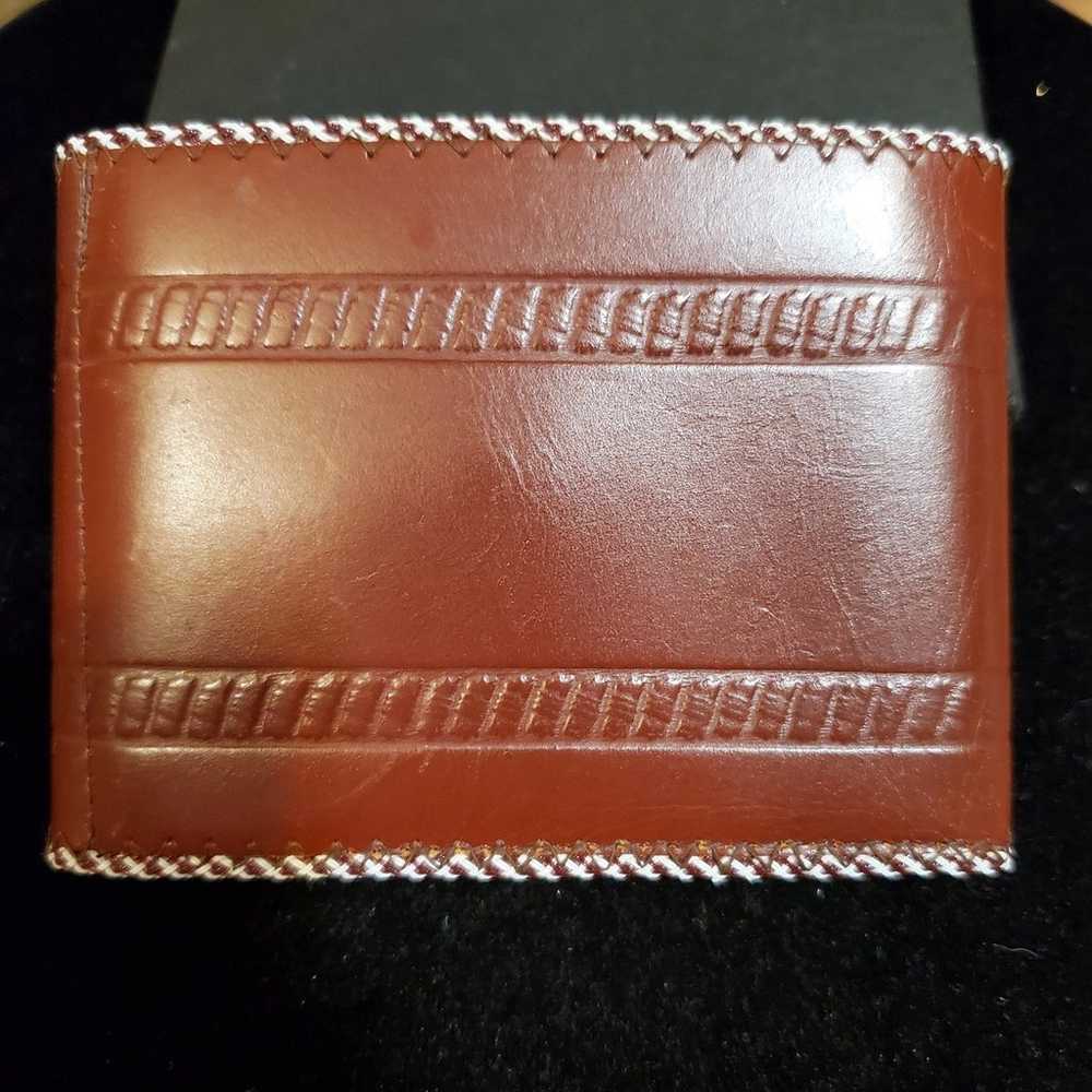 Vintage Tooled Leather Western Wallet. Cowhide - image 2