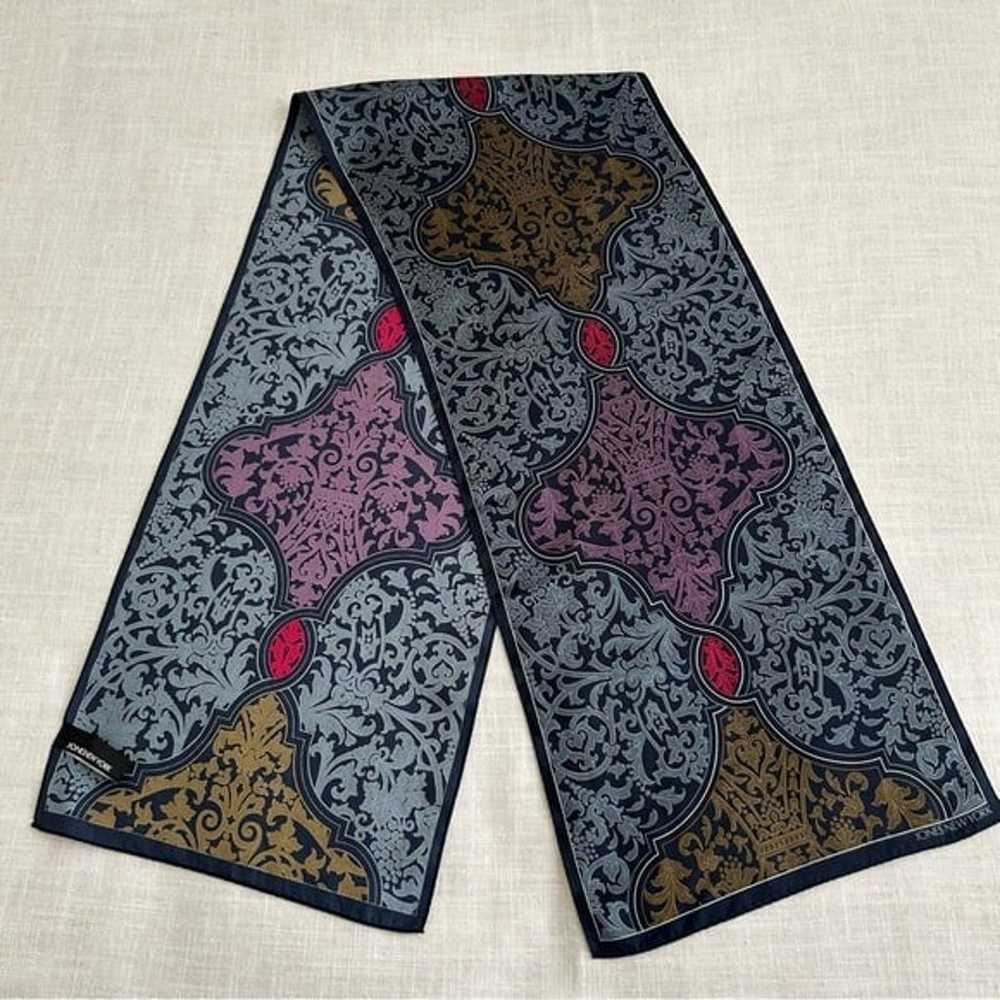 •Jones New York Silk Geometric Print Vintage Scar… - image 1