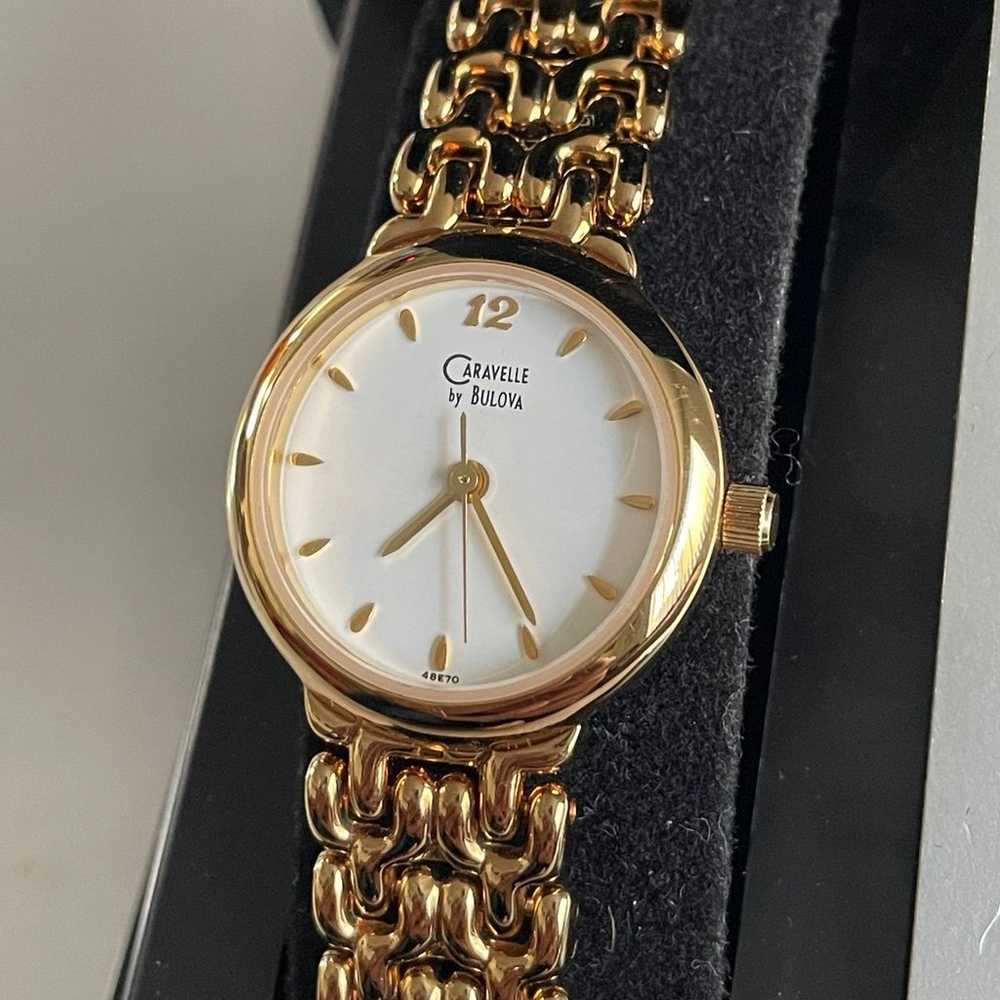 Vintage Caravelle by Bulova Watch gold tone - image 1