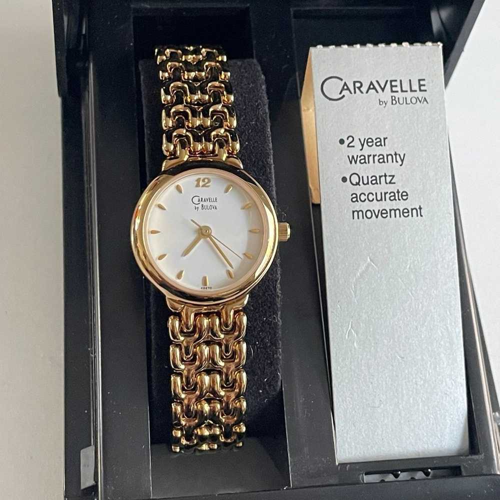 Vintage Caravelle by Bulova Watch gold tone - image 2