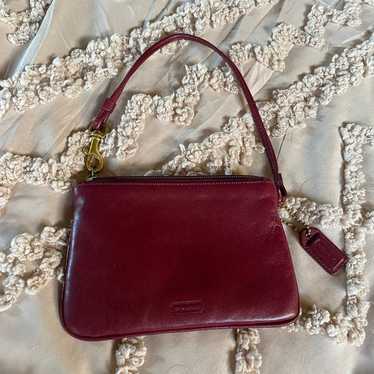 Coach Leather Wristlet Red