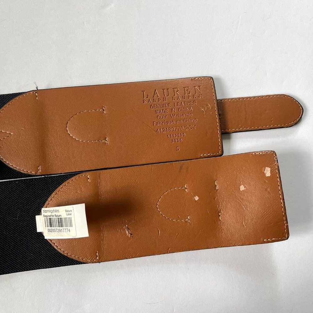 Vintage Lauren Ralph Lauren leather/ elastic belt… - image 4