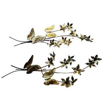 vintage home int butterfly's leaf spray art/deco … - image 1