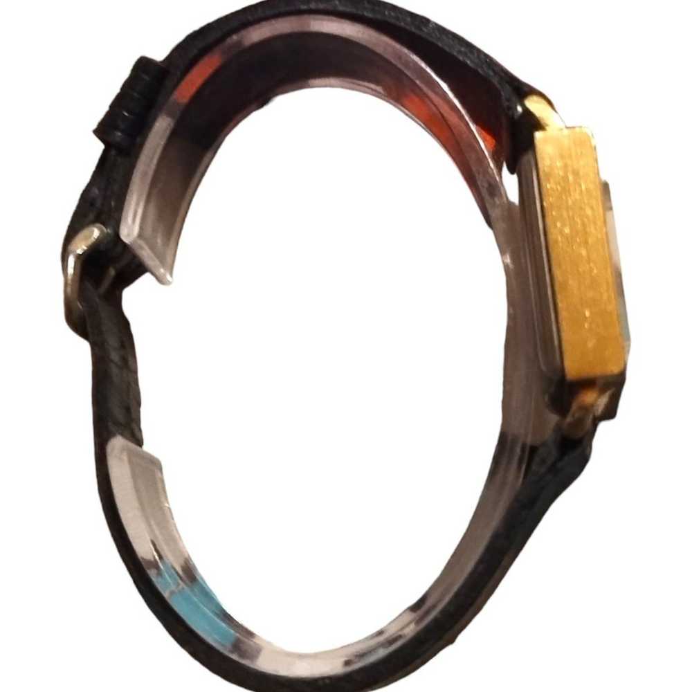 Vintage Kenneth Jay Lane Blue Square Face Gold To… - image 5