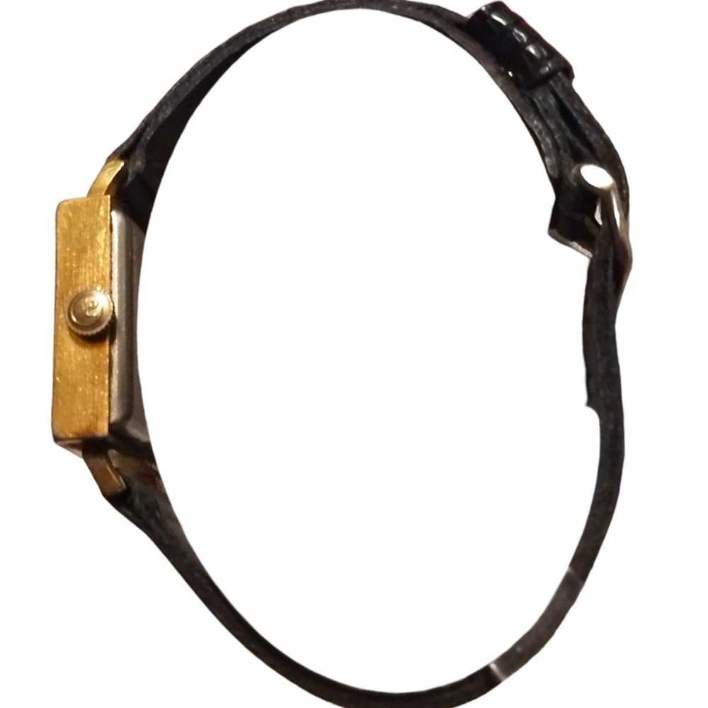 Vintage Kenneth Jay Lane Blue Square Face Gold To… - image 6