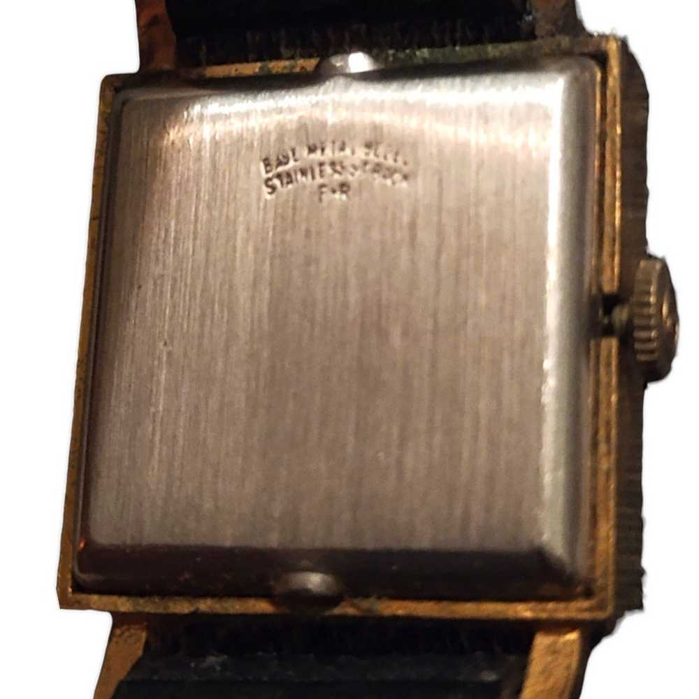 Vintage Kenneth Jay Lane Blue Square Face Gold To… - image 8