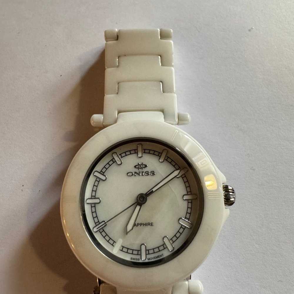 Oniss ceramic SAPPHIRE white Swiss watch vintage … - image 1