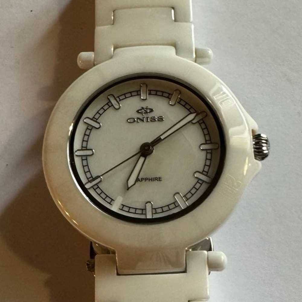 Oniss ceramic SAPPHIRE white Swiss watch vintage … - image 2