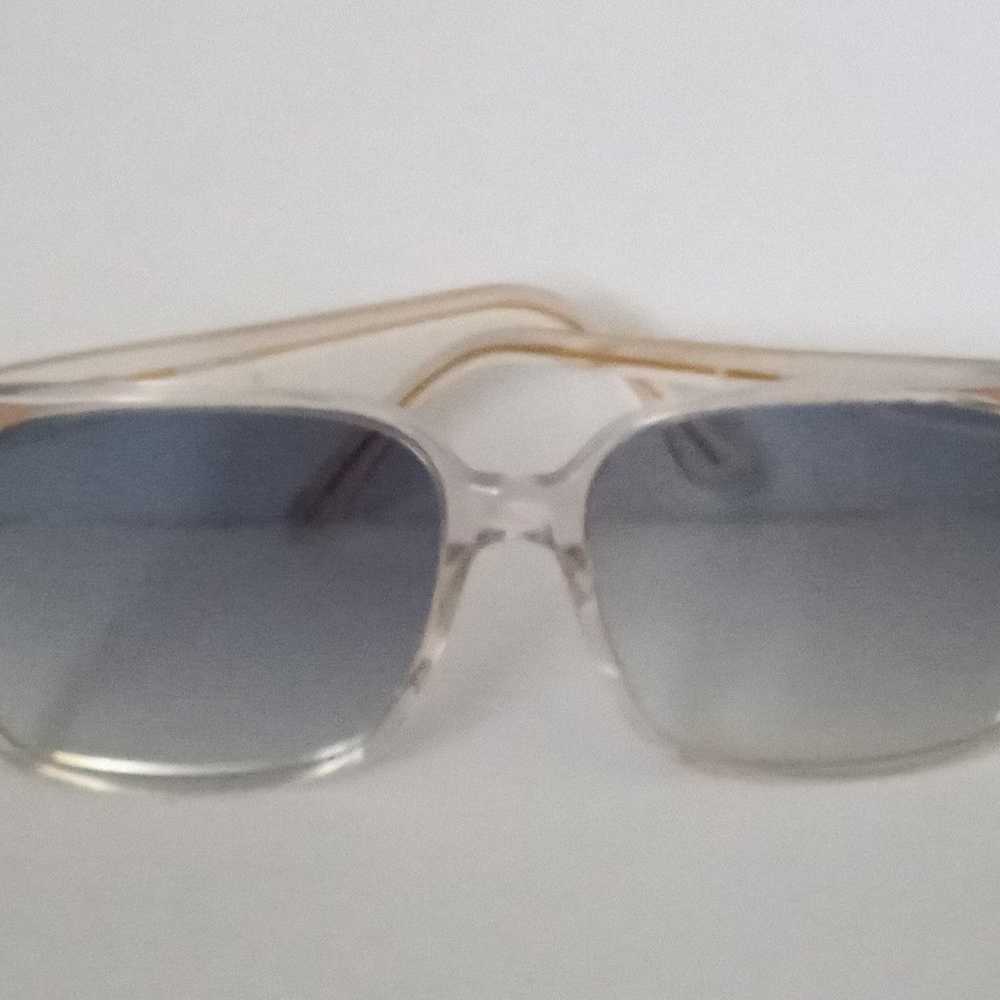 Vintage Mod Black/Clear Elegance Sunglasses NOS I… - image 2