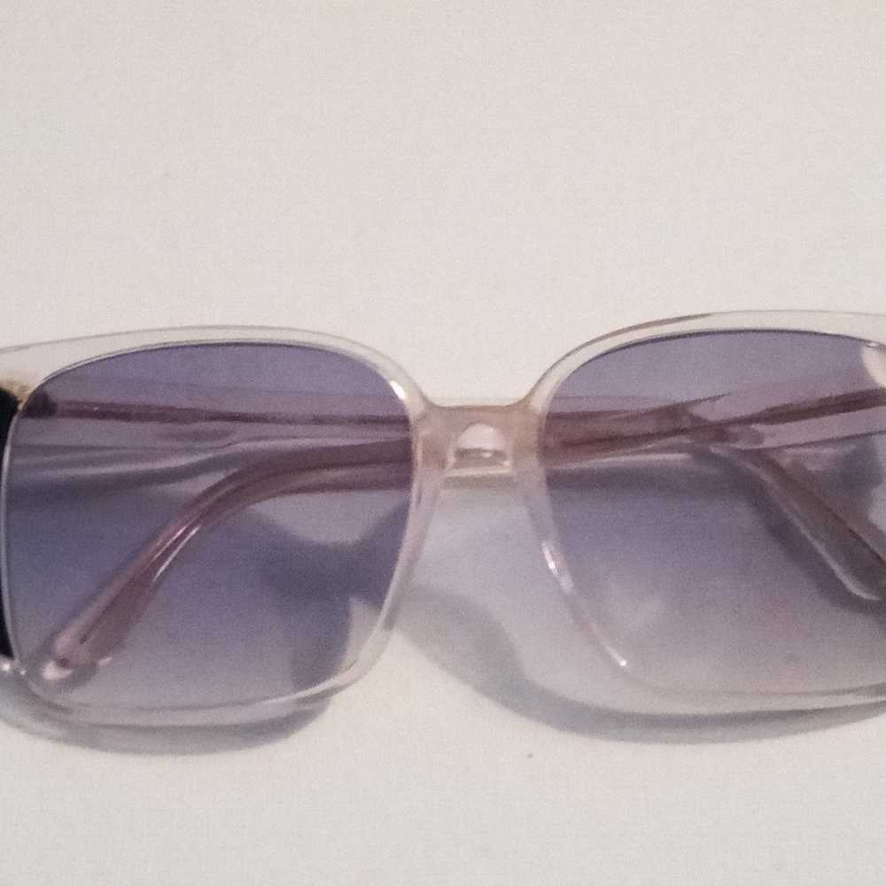 Vintage Mod Black/Clear Elegance Sunglasses NOS I… - image 4