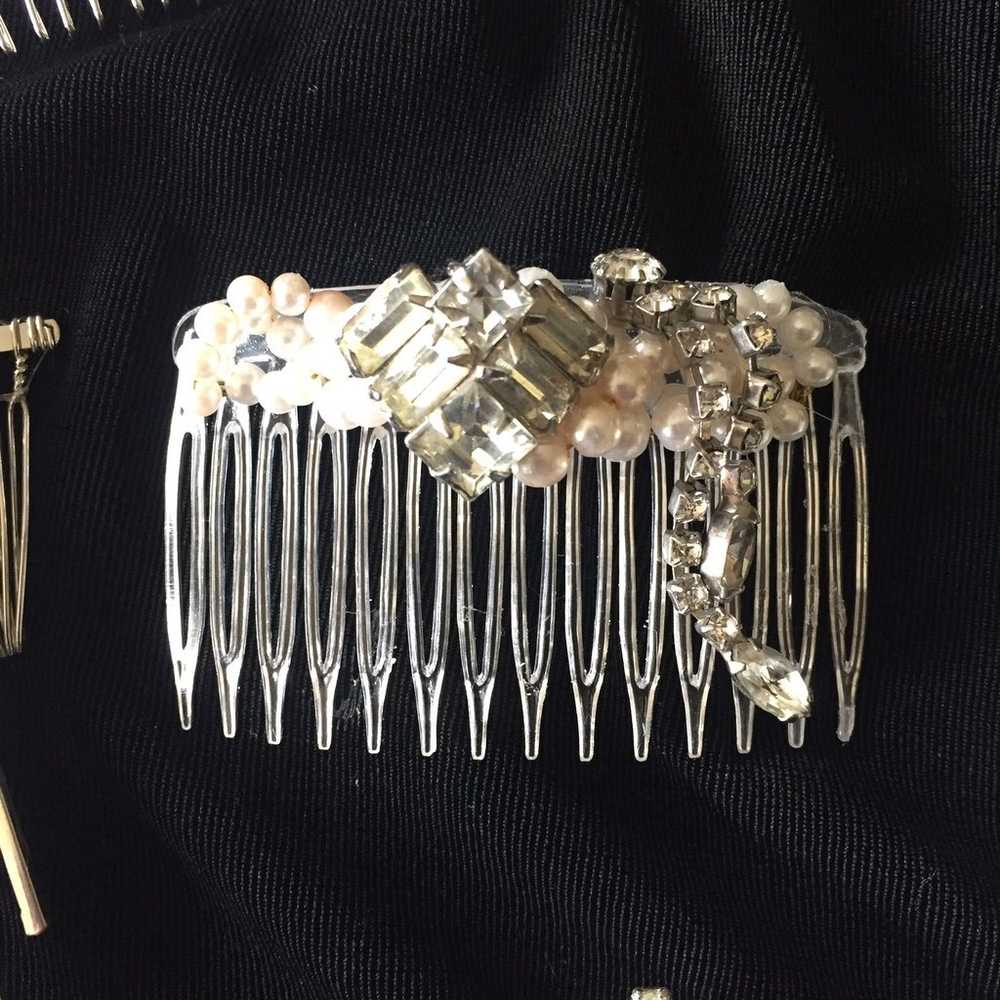 VTG Bridal Rhinestone Haircomb - image 3