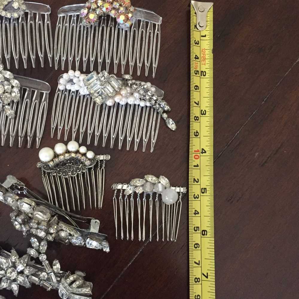 VTG Bridal Rhinestone Haircomb - image 4