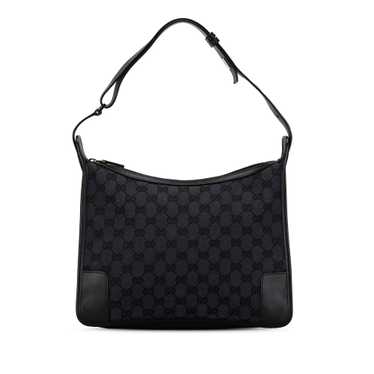 Black Gucci GG Canvas Shoulder Bag