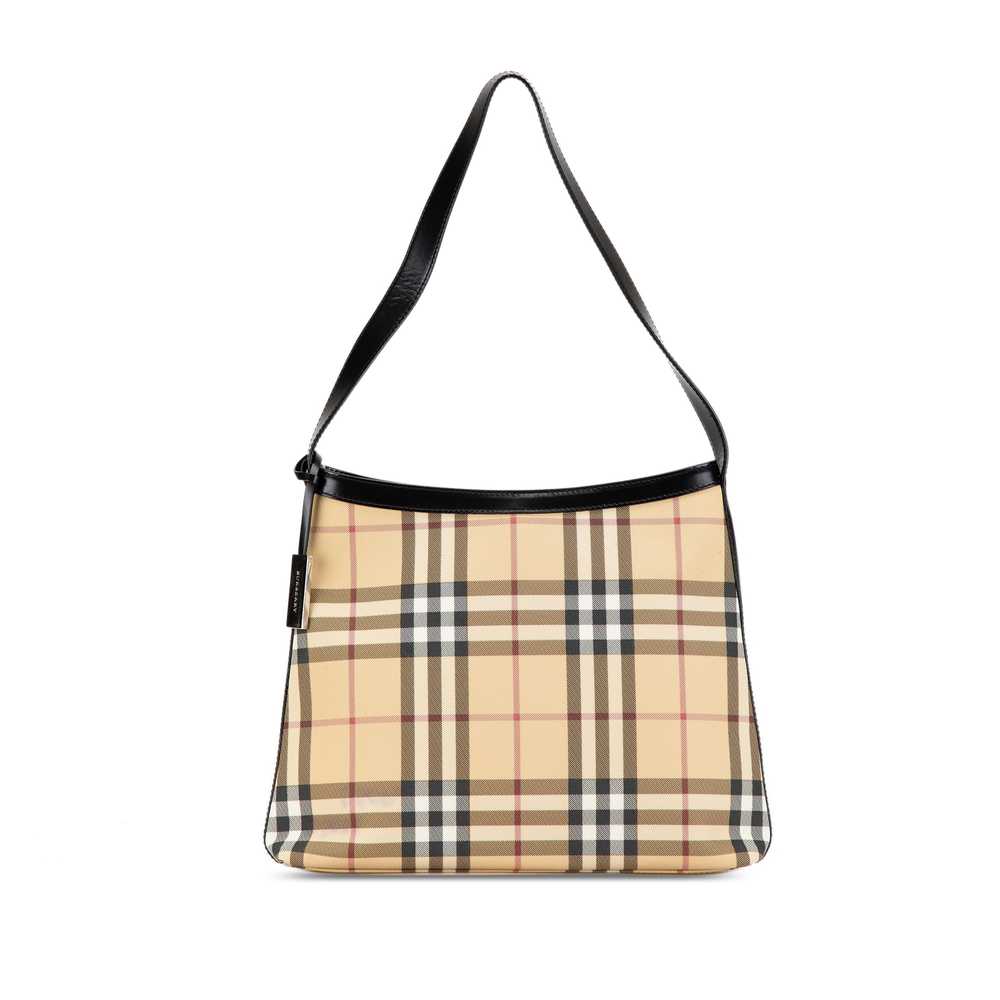 Brown Burberry House Check Canvas Shoulder Bag - image 1