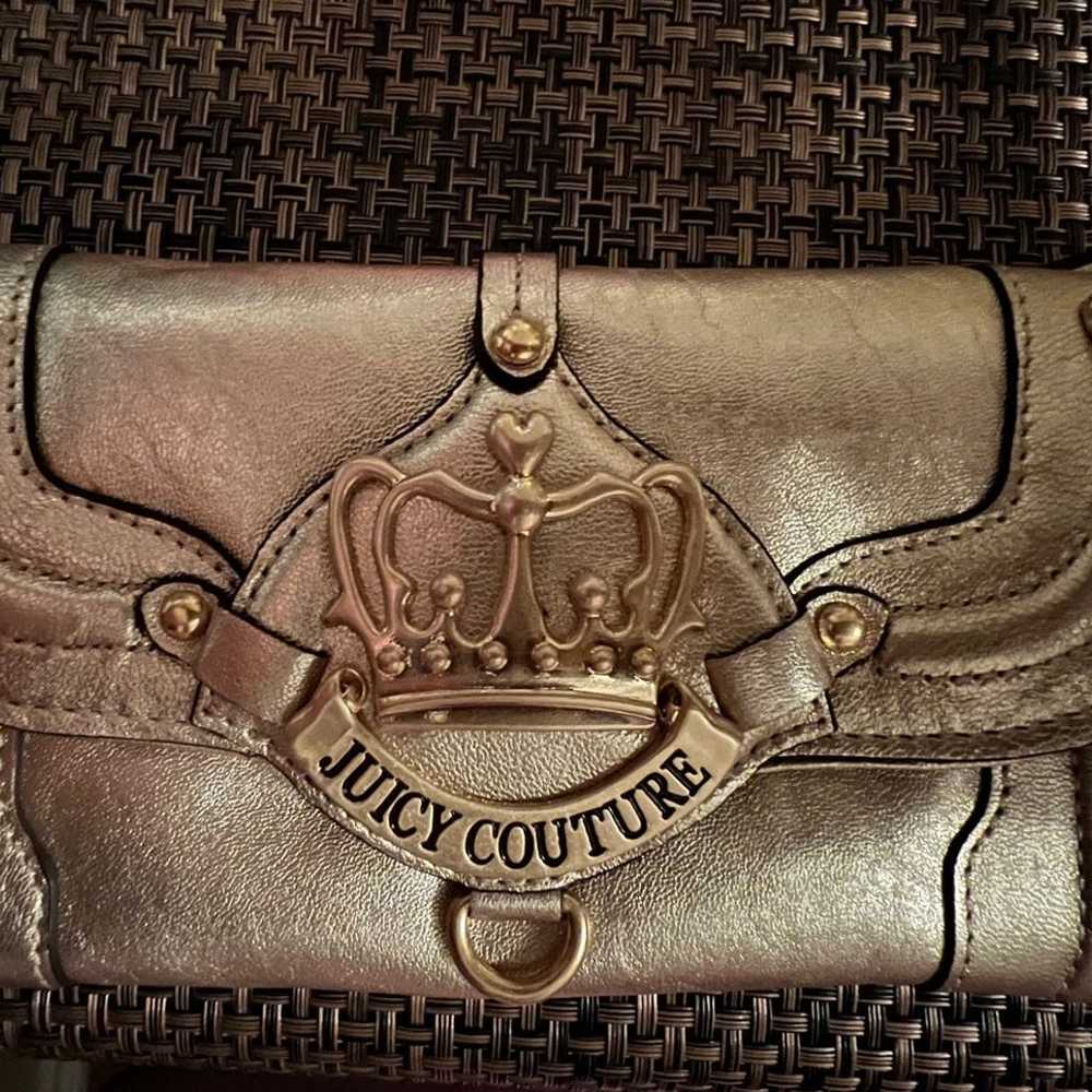 Y2K Gold leather full size wallet - image 1