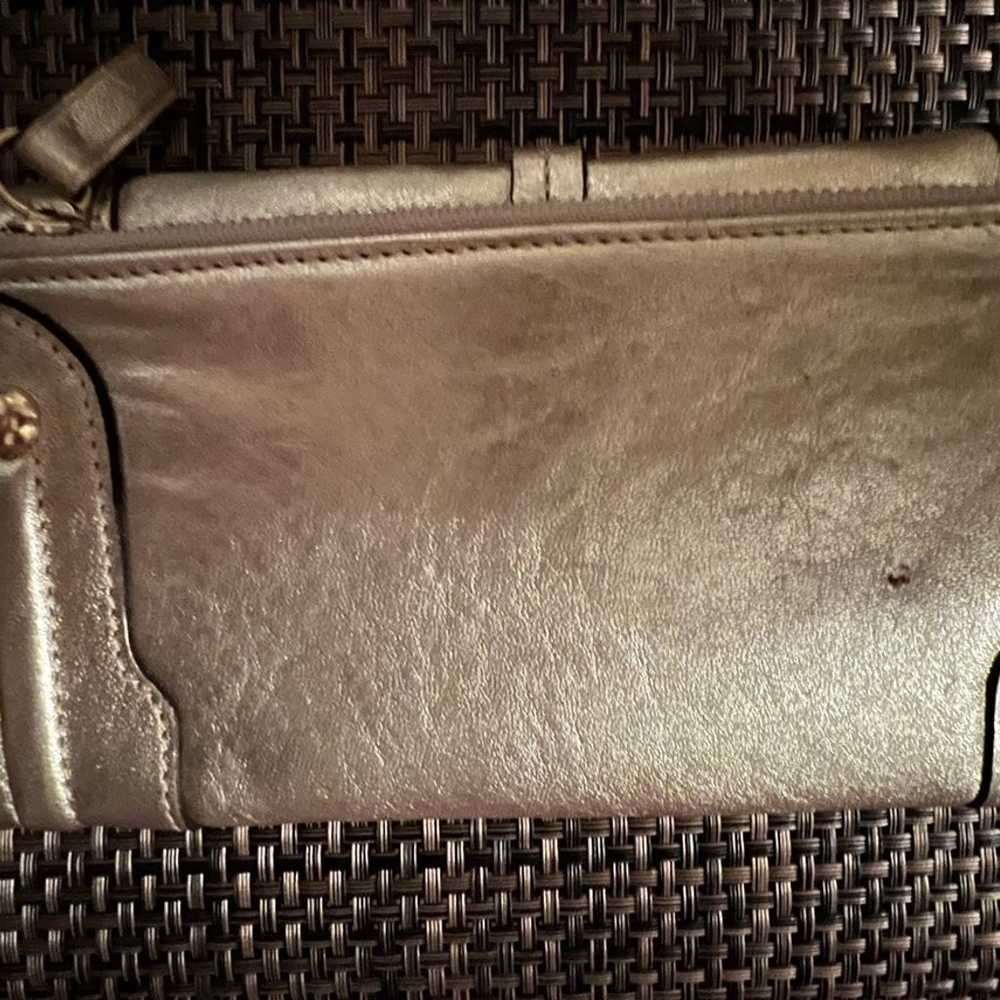 Y2K Gold leather full size wallet - image 2