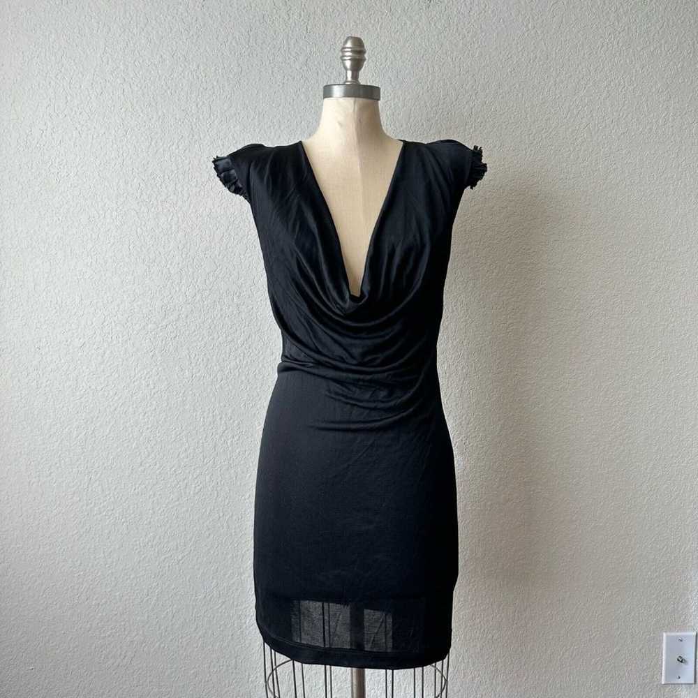 ROBERT RODRIGUEZ Black Sleeveless V-neck Dress Sh… - image 1