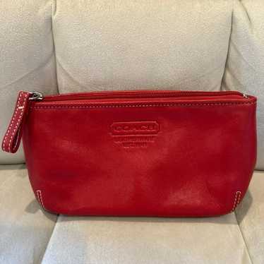 Coach leather vintage small cosmetic bag