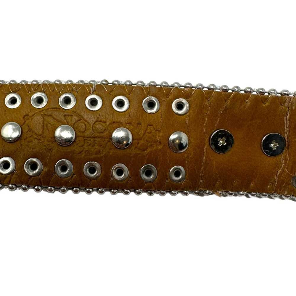 Nocona Brown Calf Hair Leather w/ Crystal Rhinest… - image 6