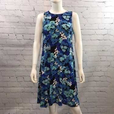 midi blue floral dress size medium