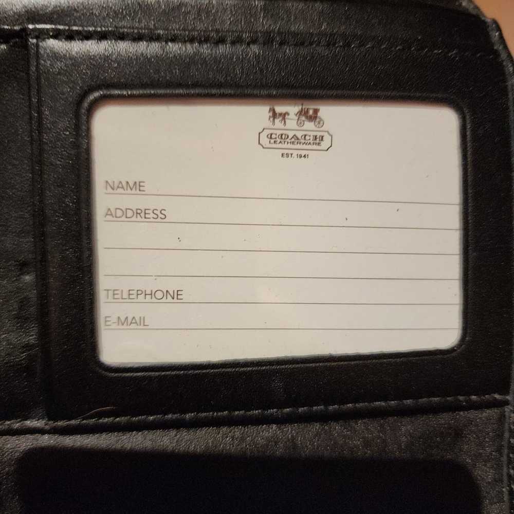 Vintage Coach Kristin Black Billfold Leather Wall… - image 11