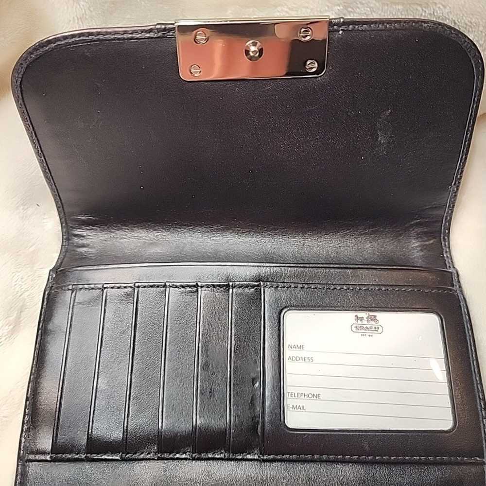 Vintage Coach Kristin Black Billfold Leather Wall… - image 6