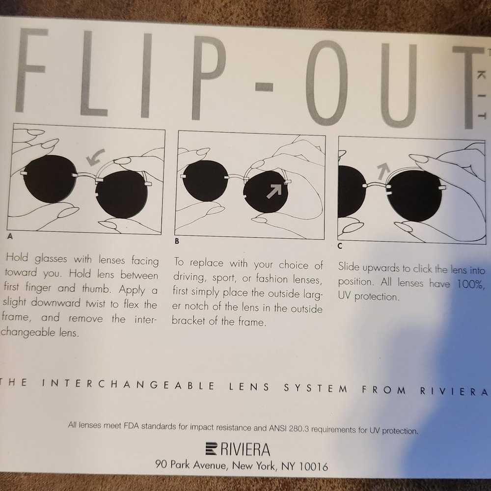 VINTAGE RIVIERA FLIP OUT SYSTEM SUNGLASSES - image 2