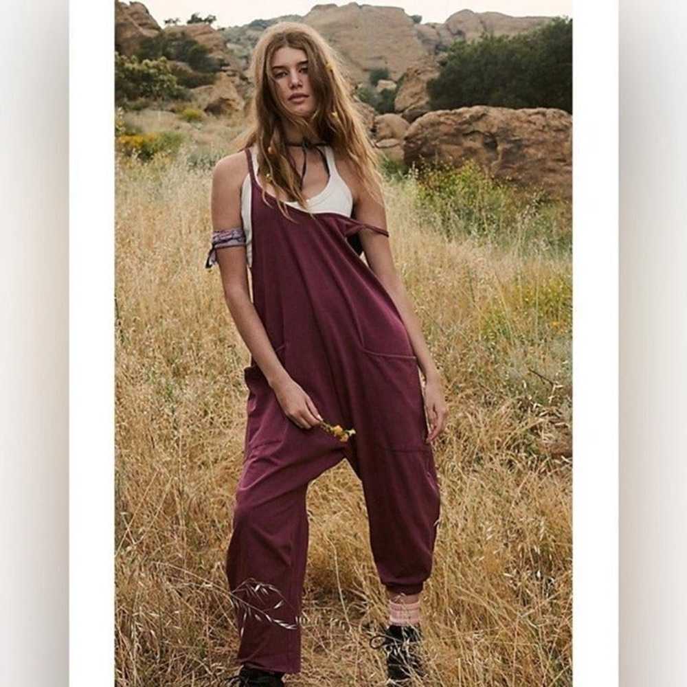 New Free People Movement Hot Shot Onesie in Pomeg… - image 1