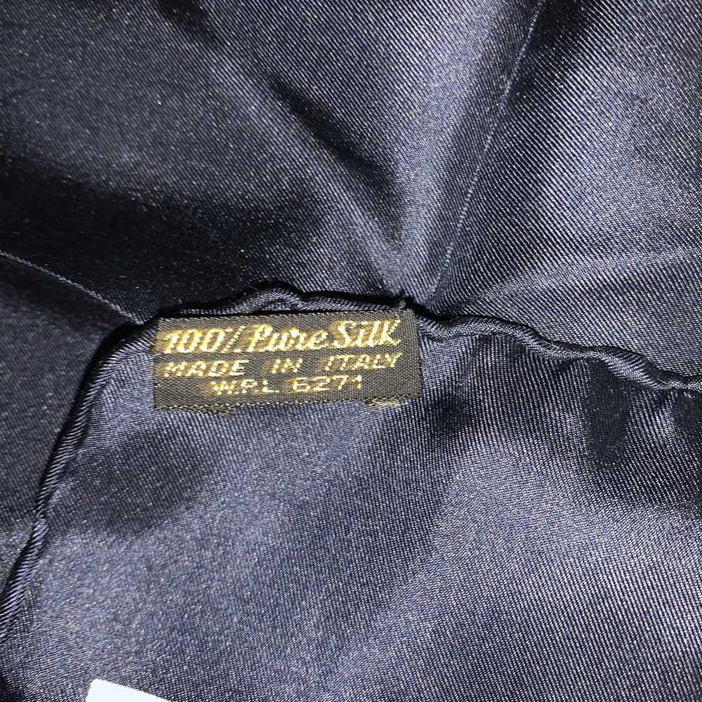 CHRISTIAN DIOR navy SILK gavroche style SCARF - image 5