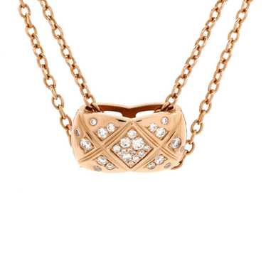 CHANEL Coco Crush Double Chain Pendant Necklace