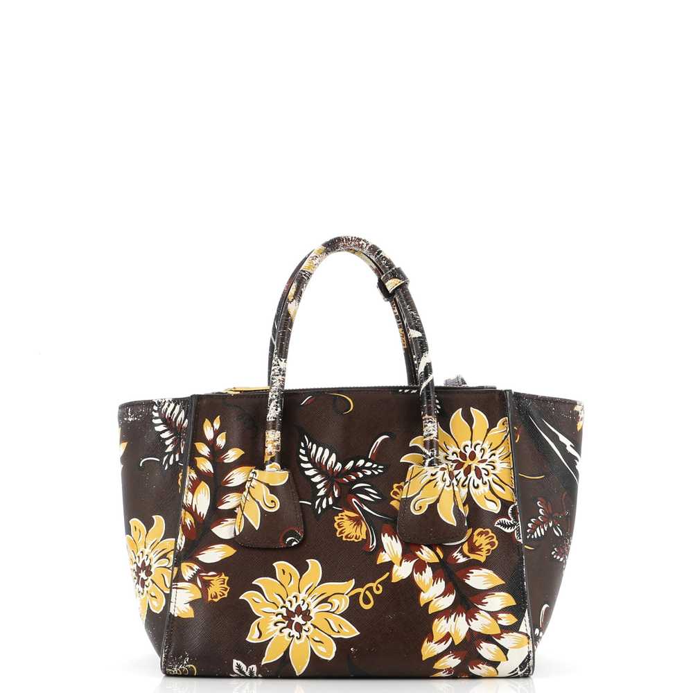 PRADA Double Zip Lux Tote Printed Saffiano Leathe… - image 3