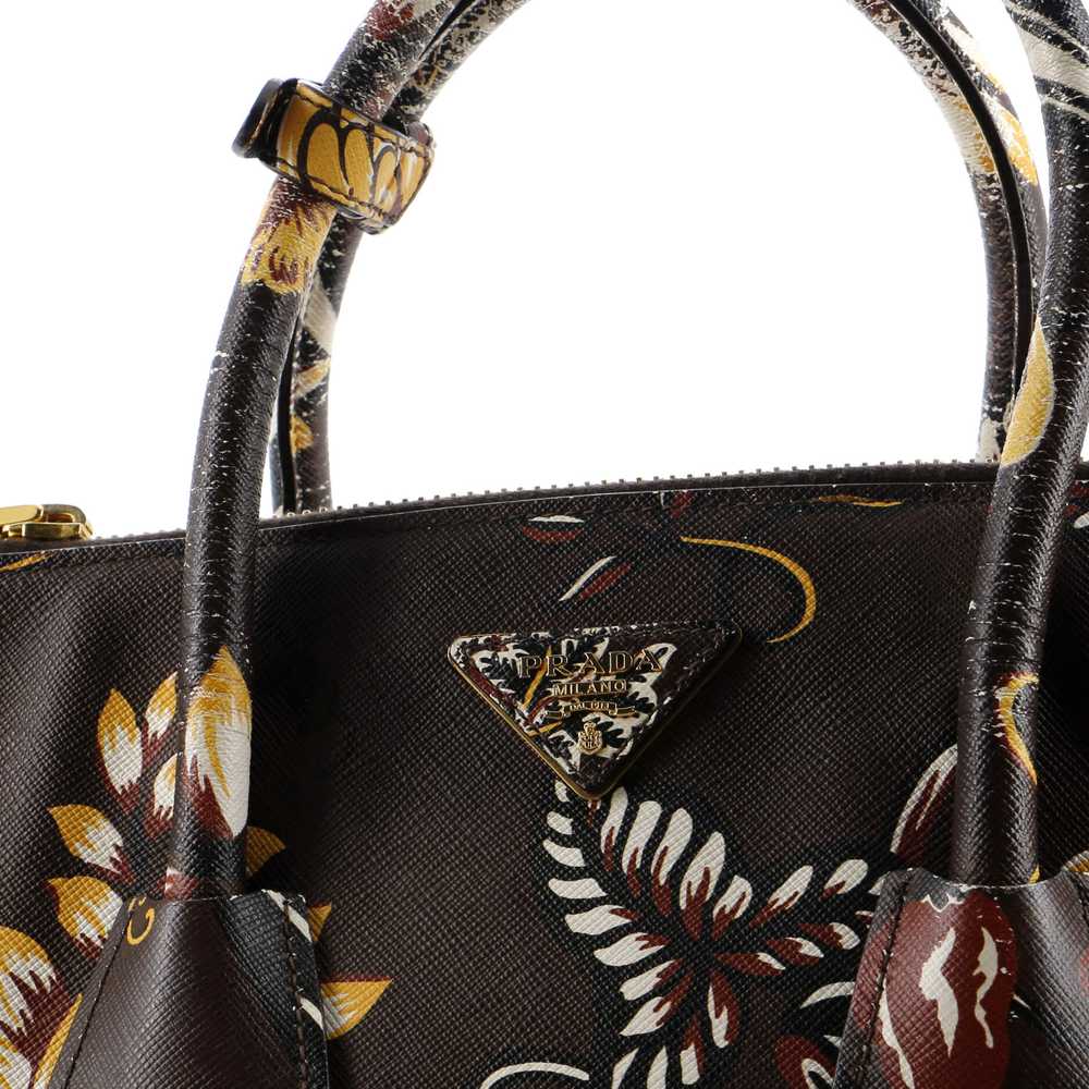 PRADA Double Zip Lux Tote Printed Saffiano Leathe… - image 6