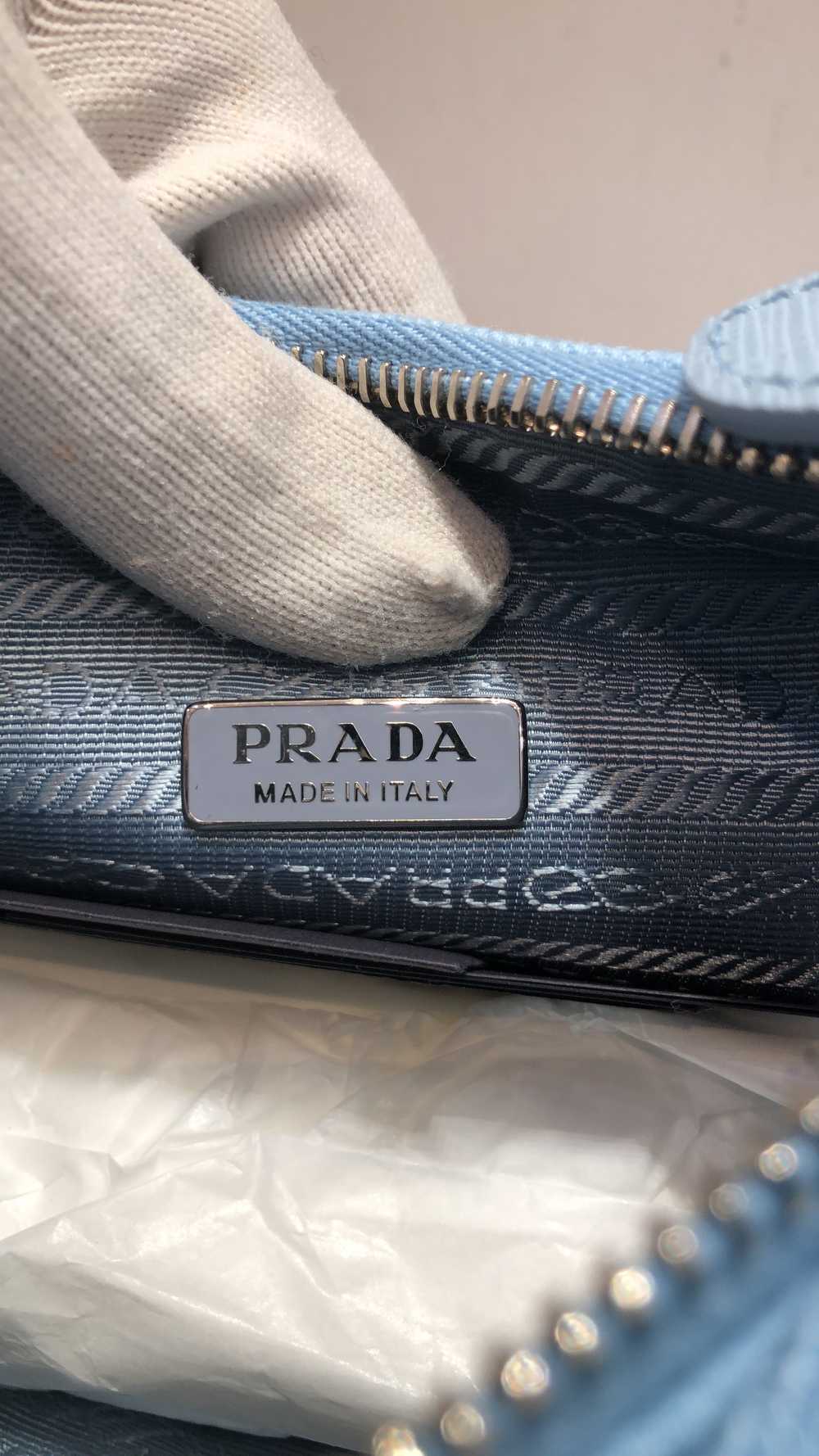 PRADA Re-Edition 2000 Hobo Embroidered Canvas Mini - image 6