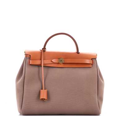 Hermes Herbag Zip Leather and Toile 31