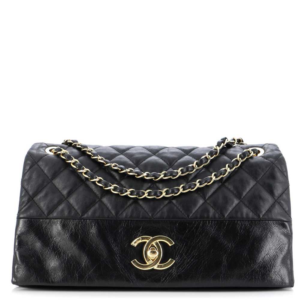 CHANEL Soft Elegance Flap Bag Quilted Distressed … - image 1