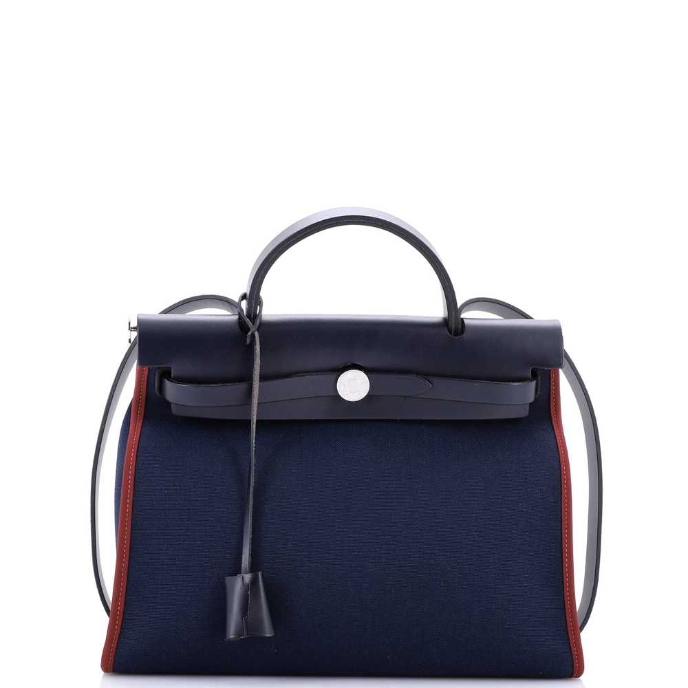 Hermes Herbag Zip Leather and Toile 31 - image 1