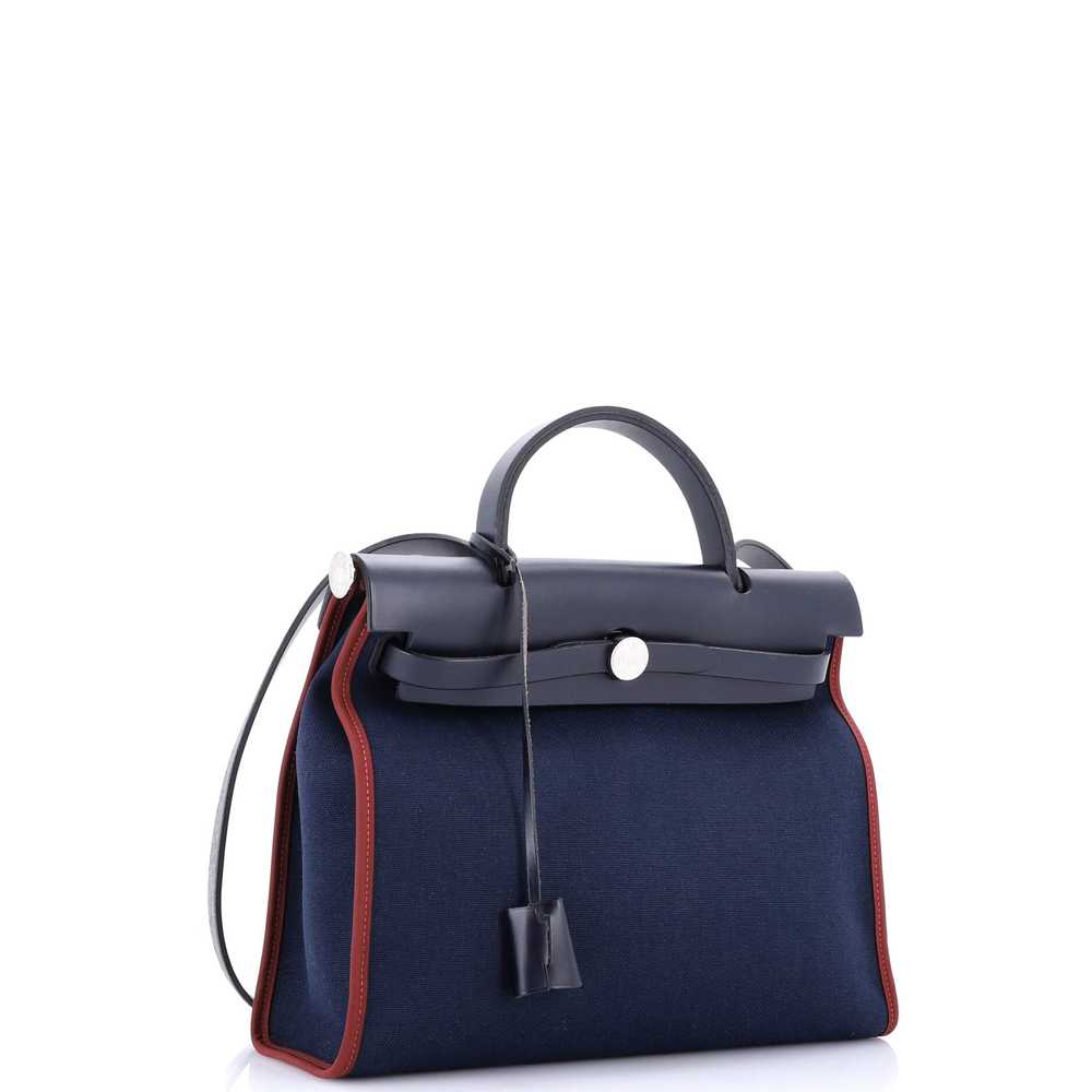 Hermes Herbag Zip Leather and Toile 31 - image 3