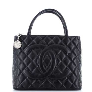 CHANEL Medallion Tote Quilted Caviar