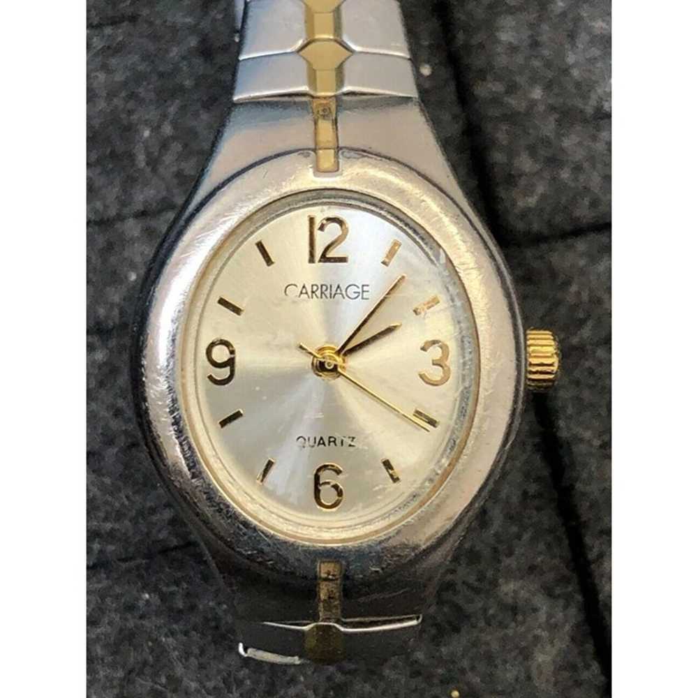 Vintage Carriage by Timex Analog Watch Silver Ton… - image 1