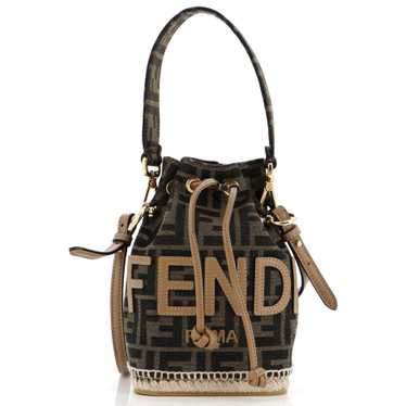 FENDI Logo Mon Tresor Bucket Bag Zucca Canvas with